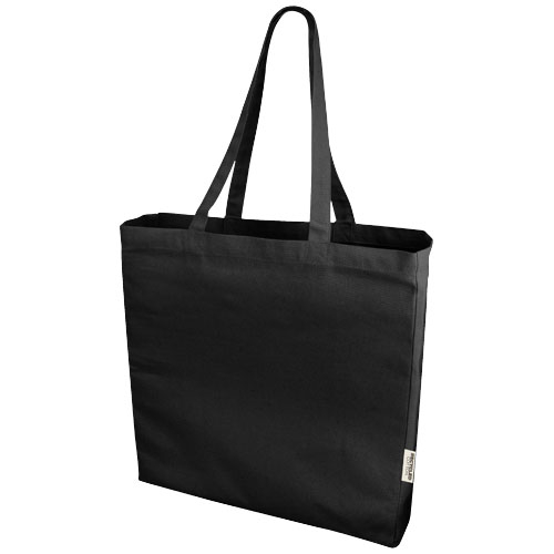Sac cabas publicitaire coton recyclé 220gr Odessa Noir