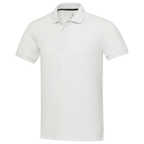 Polo recyclé unisexe personnalisable Emerald Blanc
