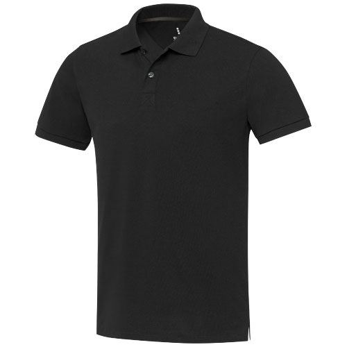 Polo recyclé unisexe personnalisable Emerald Noir