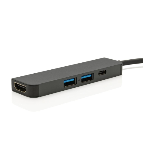 Hub personnalisable entrée HDMI alu recyclé Terra