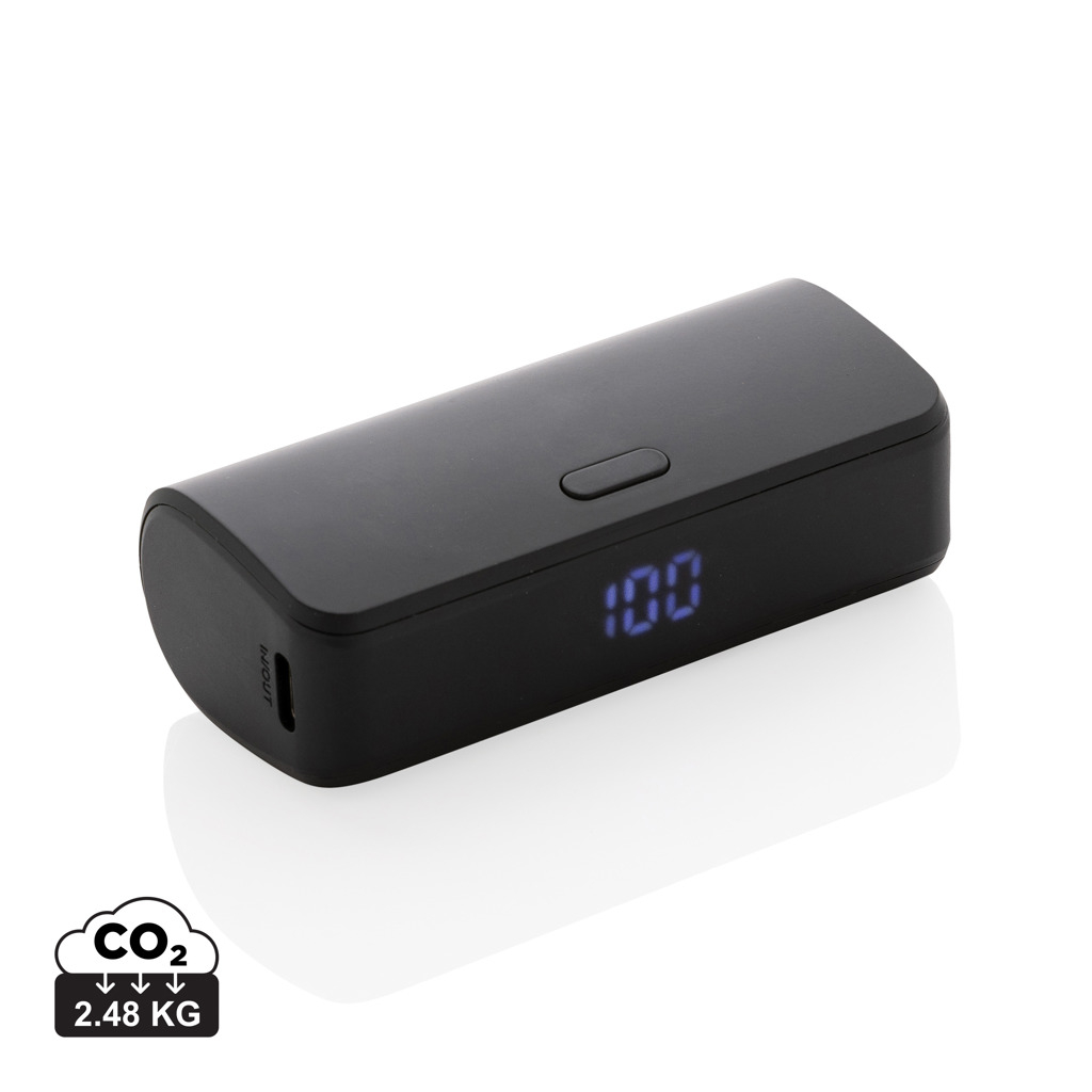 Powerbank 5000 mAh charge rapide personnalisé Flashcharge Noir