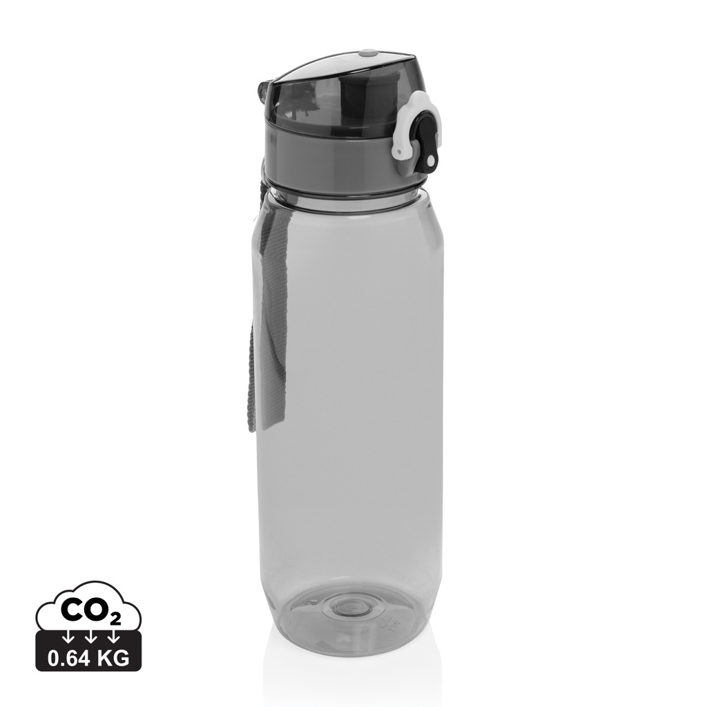 Bouteille d'eau personnalisée 800ml PET recyclé Yide Noir
