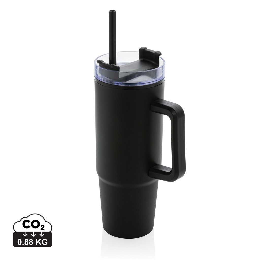 Mug 900ml personnalisable PP recyclé avec poignée Tana Noir