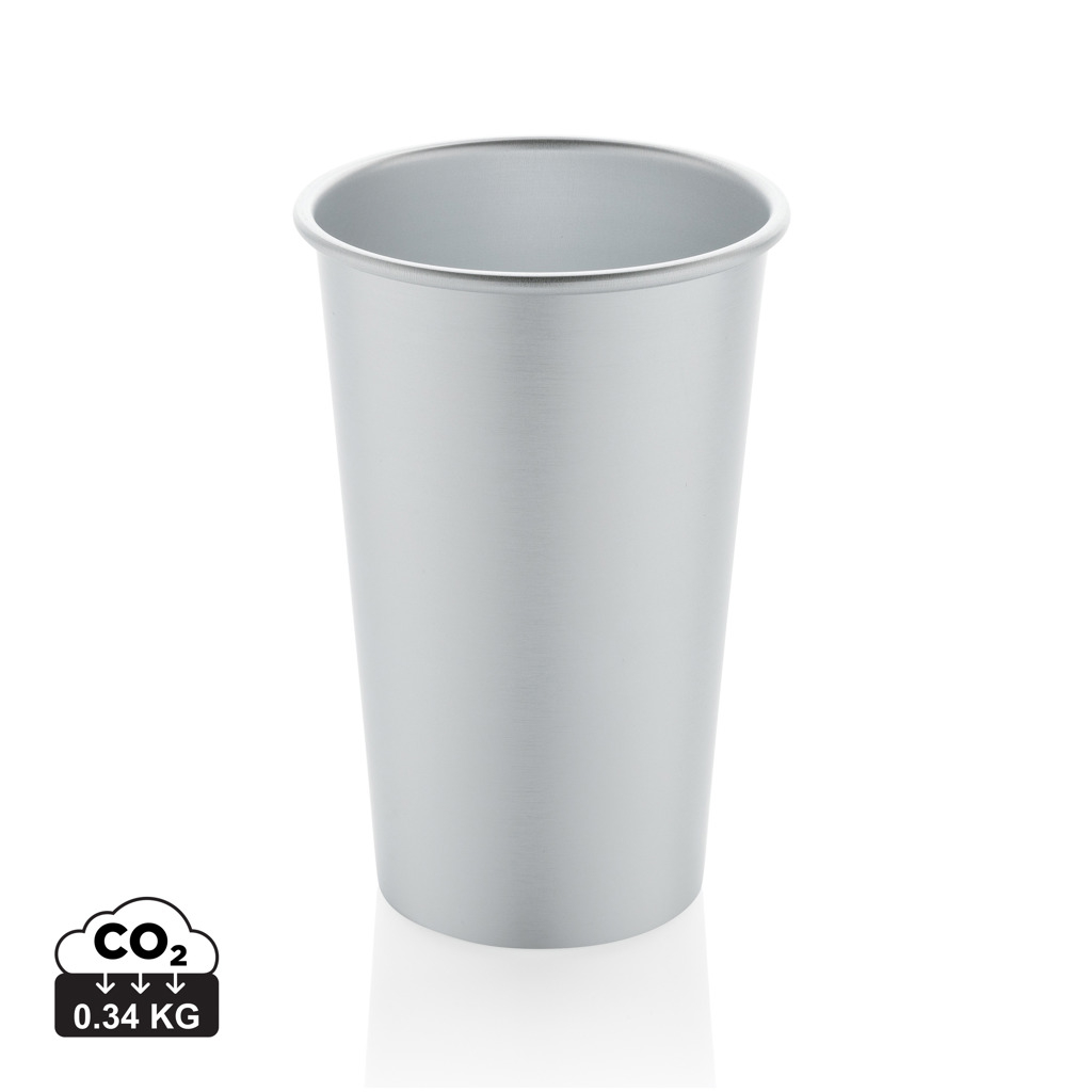 Mug 450 ml personnalisé en alu recyclé Alo Argent