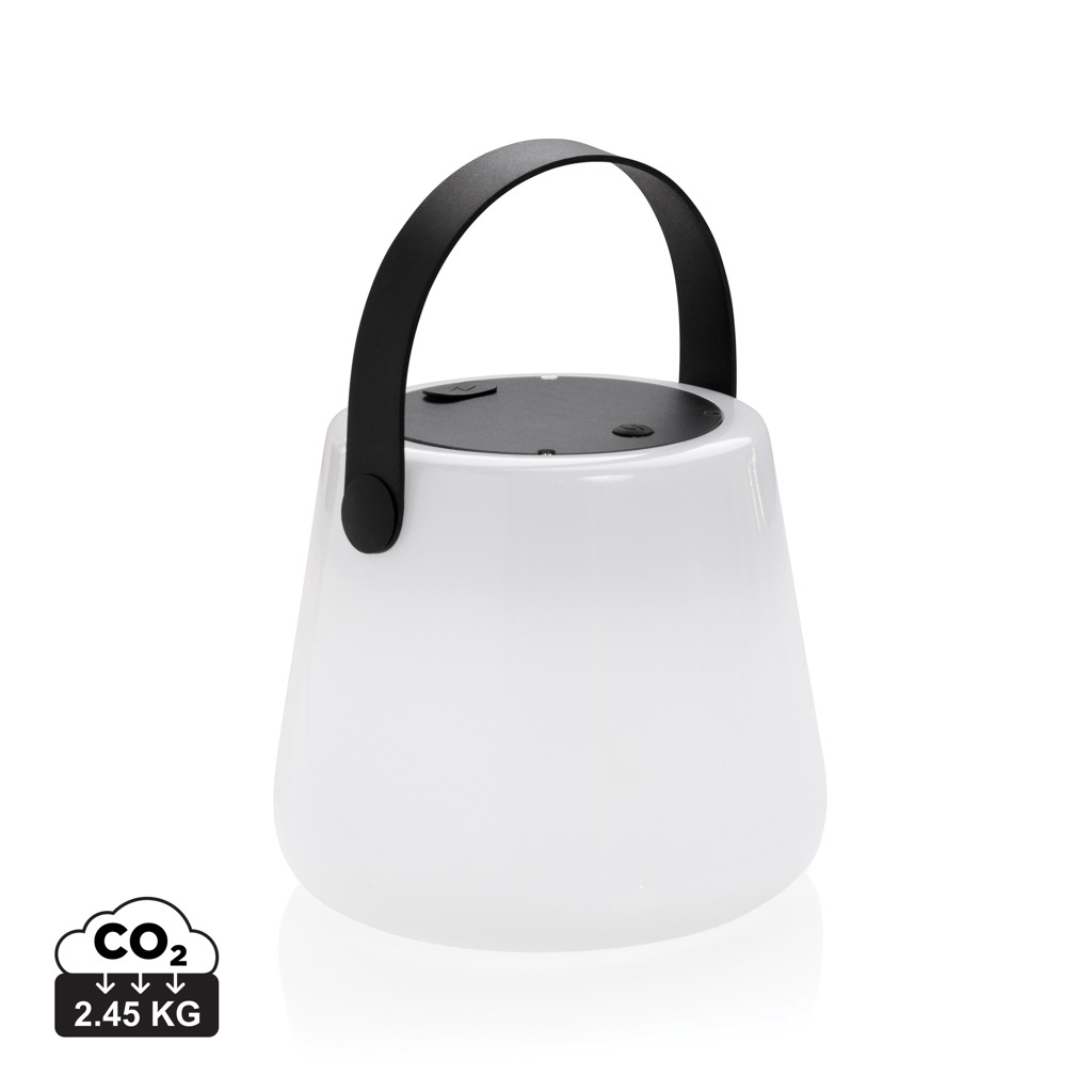 Lampe d'extérieur personnalisable recyclée SolarGlow Blanc