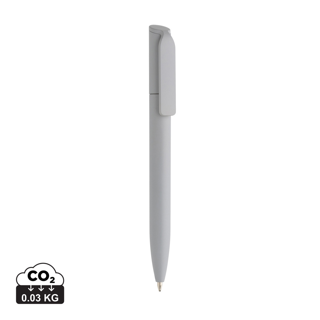 Mini stylo en ABS recyclé personnalisable Pocketpal Argent