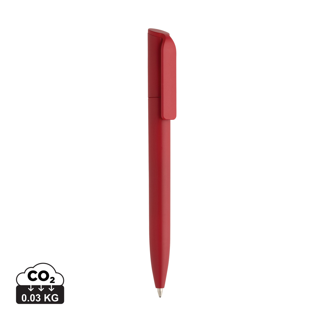 Mini stylo en ABS recyclé personnalisable Pocketpal Rouge