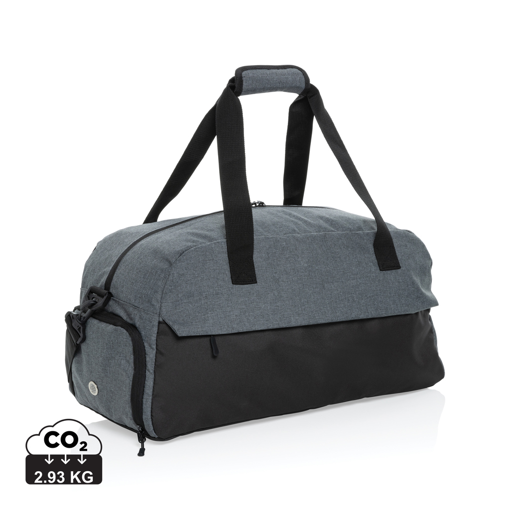 Sac de sport personnalisé rPET Kazu Gris