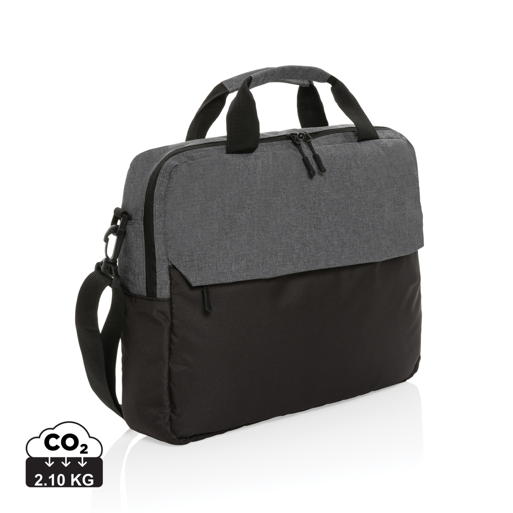 Sacoche ordinateur 15.6" en rPET à personaliser Kazu Gris