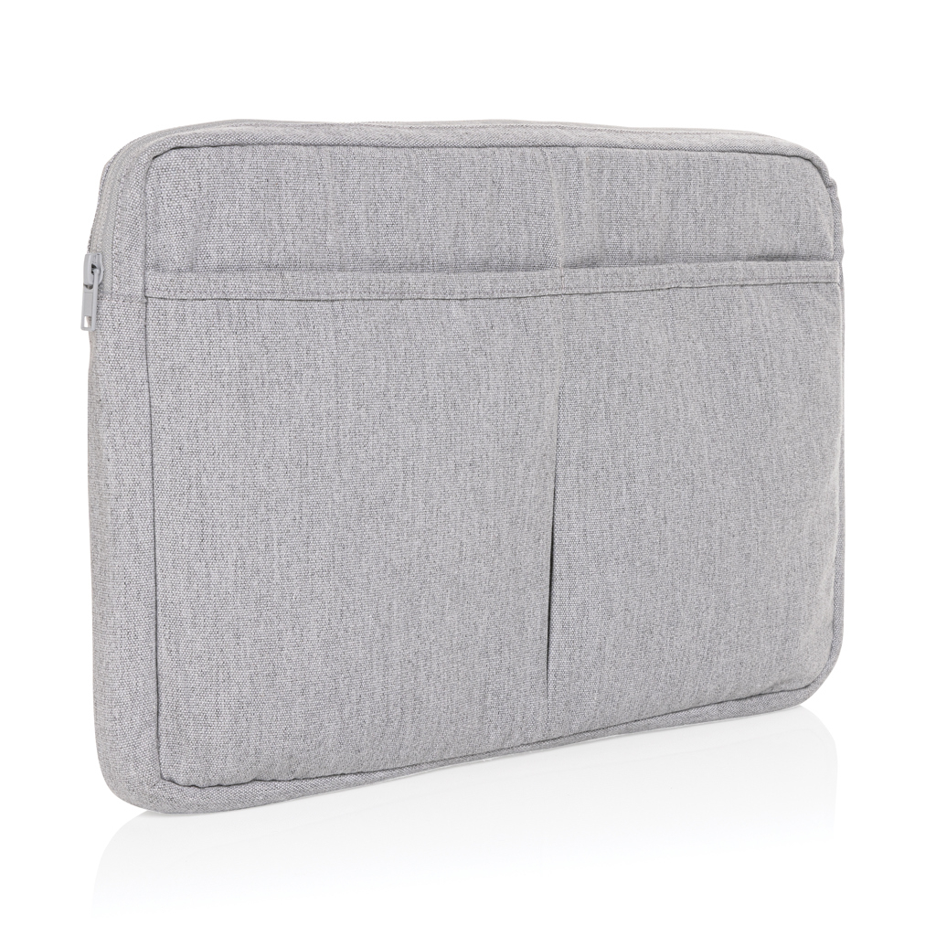 Pochette personnalisable 15,6'' coton recyclé 340g Laluka Gris