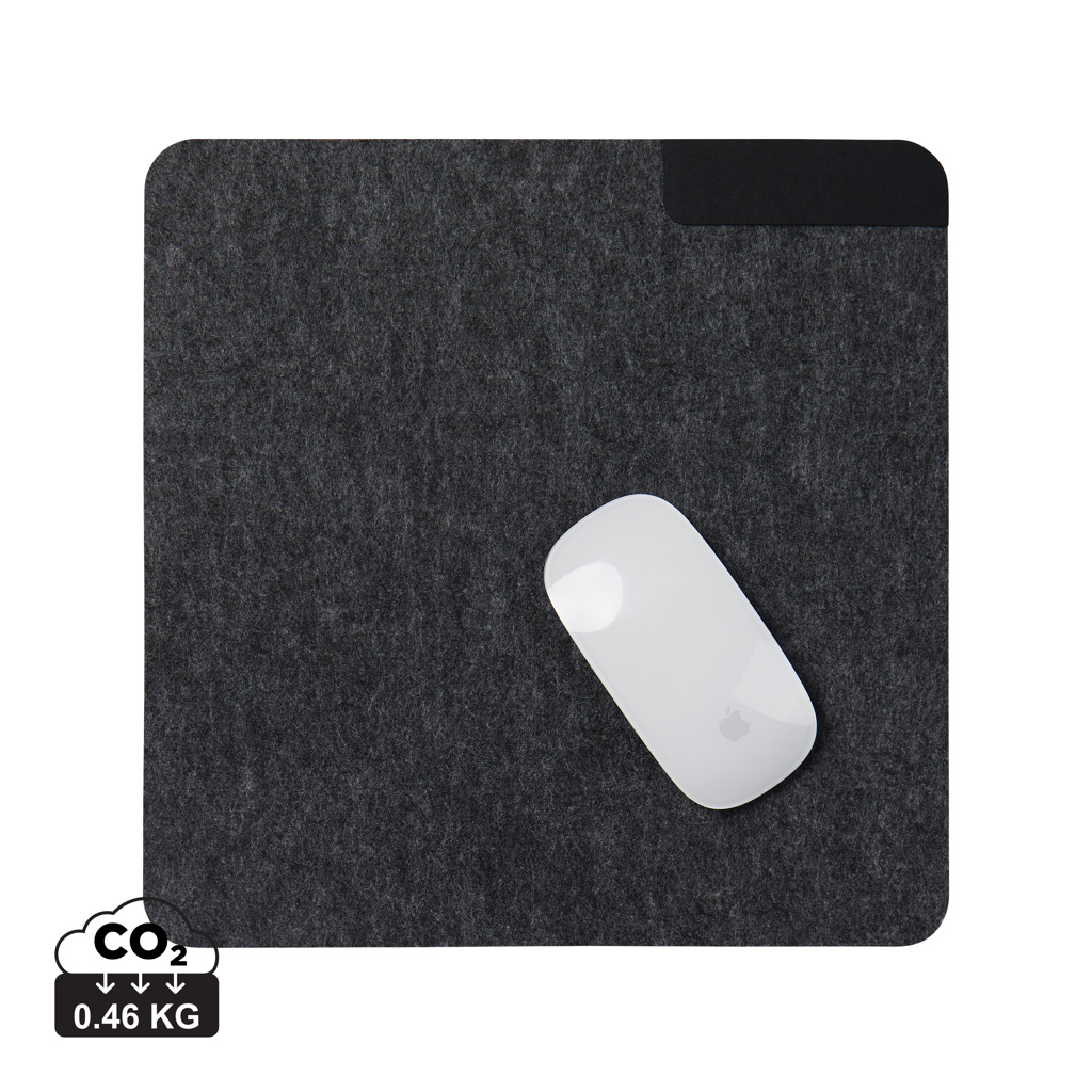 Tapis de souris personnalisable feutre recyclé Albon VINGA Noir
