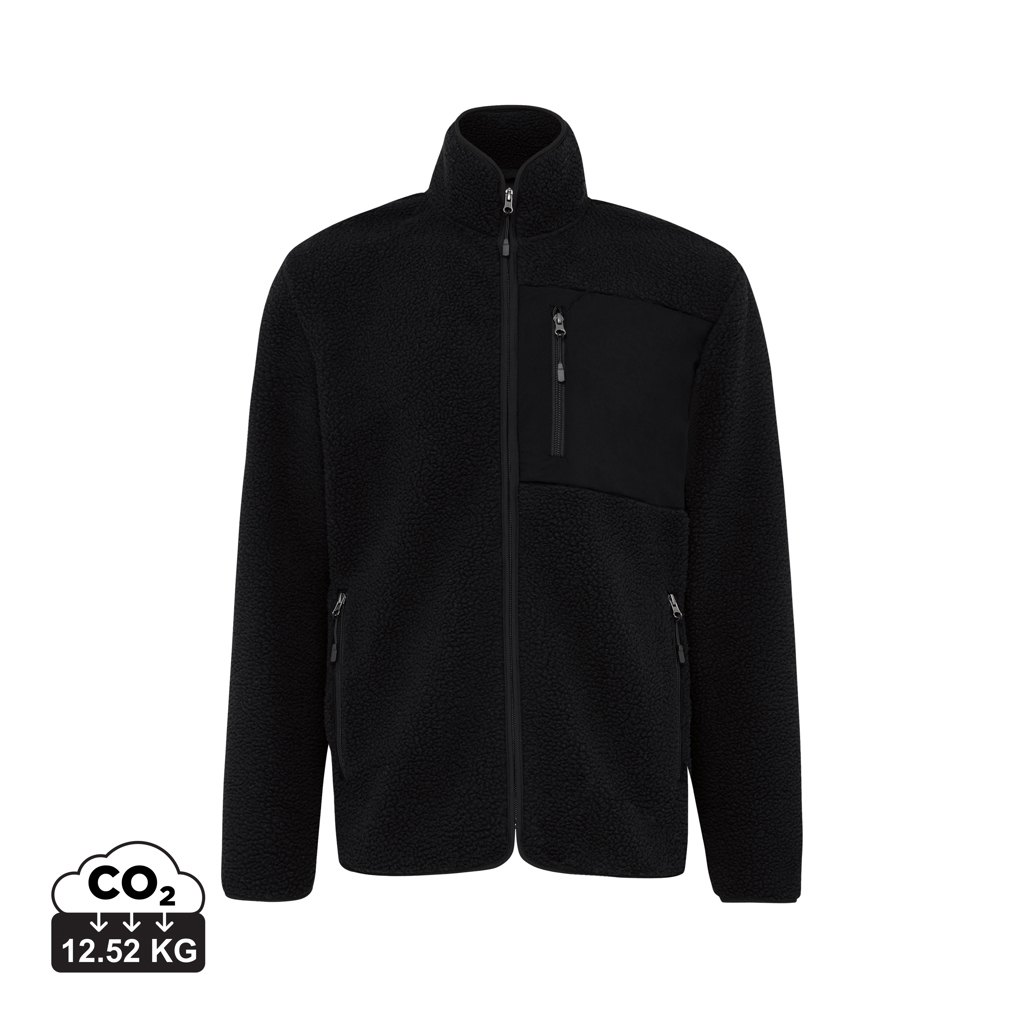 Sherpa unisexe en polyester recyclé à personnaliser Diran Iqoniq Noir