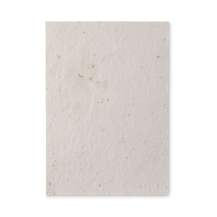Papier A5 personnalisable graines de fleurs Blanc