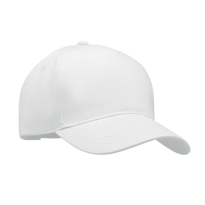 Casquette de baseball promotionnelle à 5 pans Blanc
