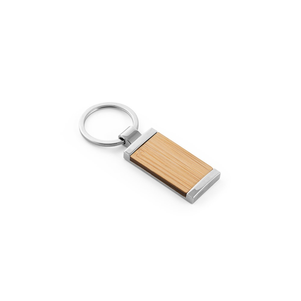 Porte-clés en bambou personnalisable HOMER Naturel