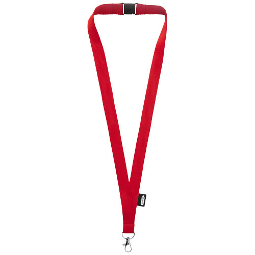 Tour de cou promotionnel en PET recyclé Tom Rouge