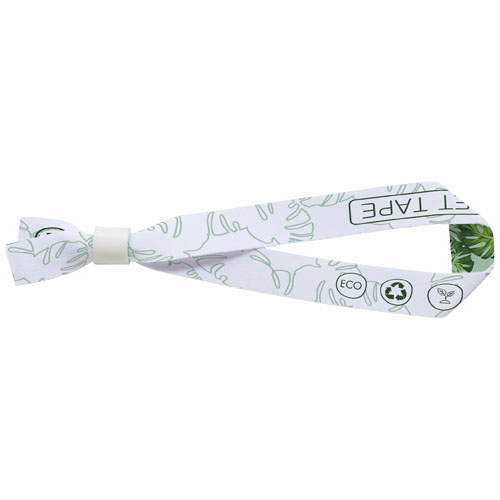 Bracelet inviolable publicitaire en rPET Blanc