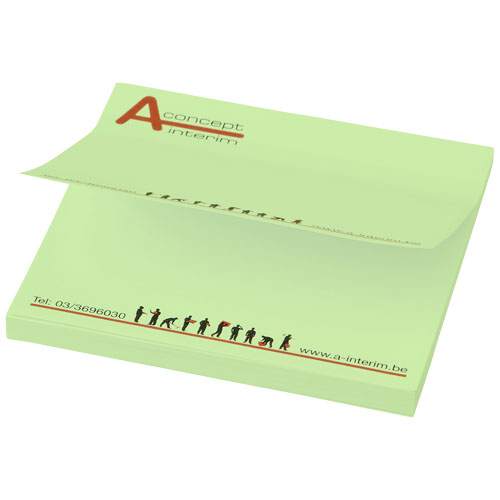 Notes adhésives publicitaires 7,5 x 7,5 cm Menthe