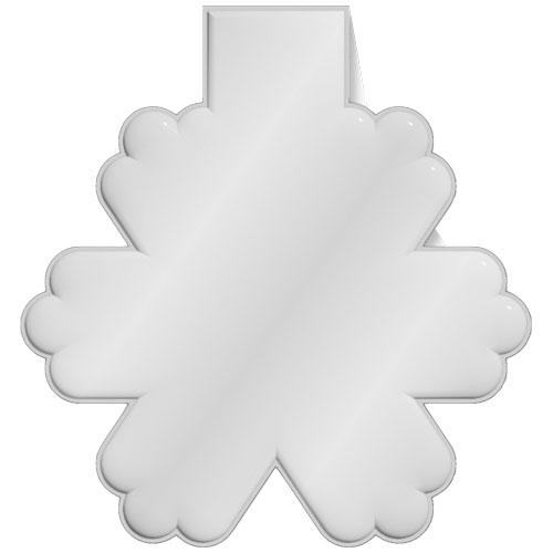 Aimant publicitaire en forme de flocon réfléchissant Blanc