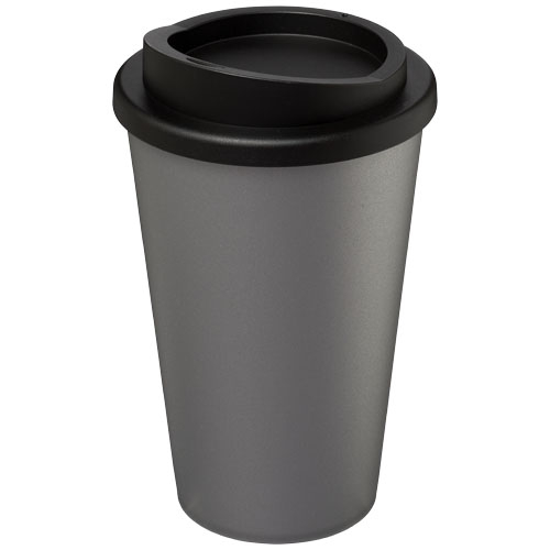 Gobelet publicitaire isolant 350ml Americano® Argent/Noir