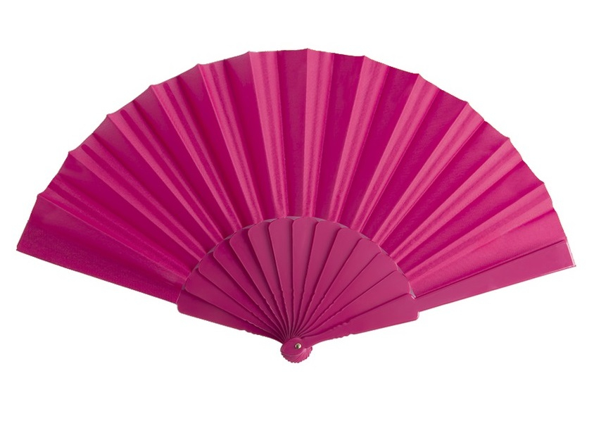 Eventail publicitaire personnalisable 100 % Fuchsia