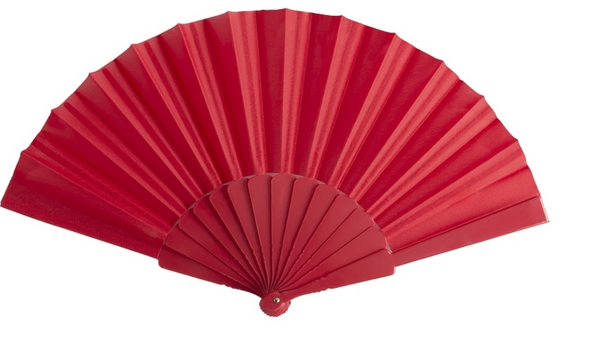 Eventail publicitaire personnalisable 100 % Rouge
