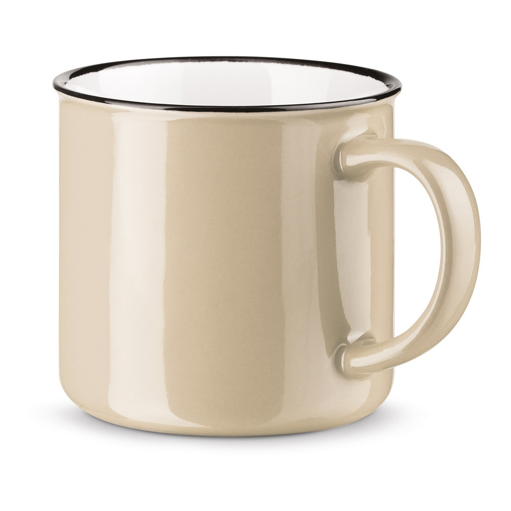 Mug publicitaire céramique émaillée 360 ​​ml VERNON Beige
