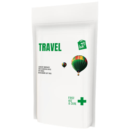 Kit promotionnel de secours pour voyageurs MyKit Blanc