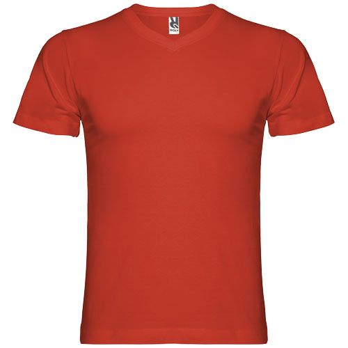 T-shirt publicitaire col en V Homme Samoyedo Rouge