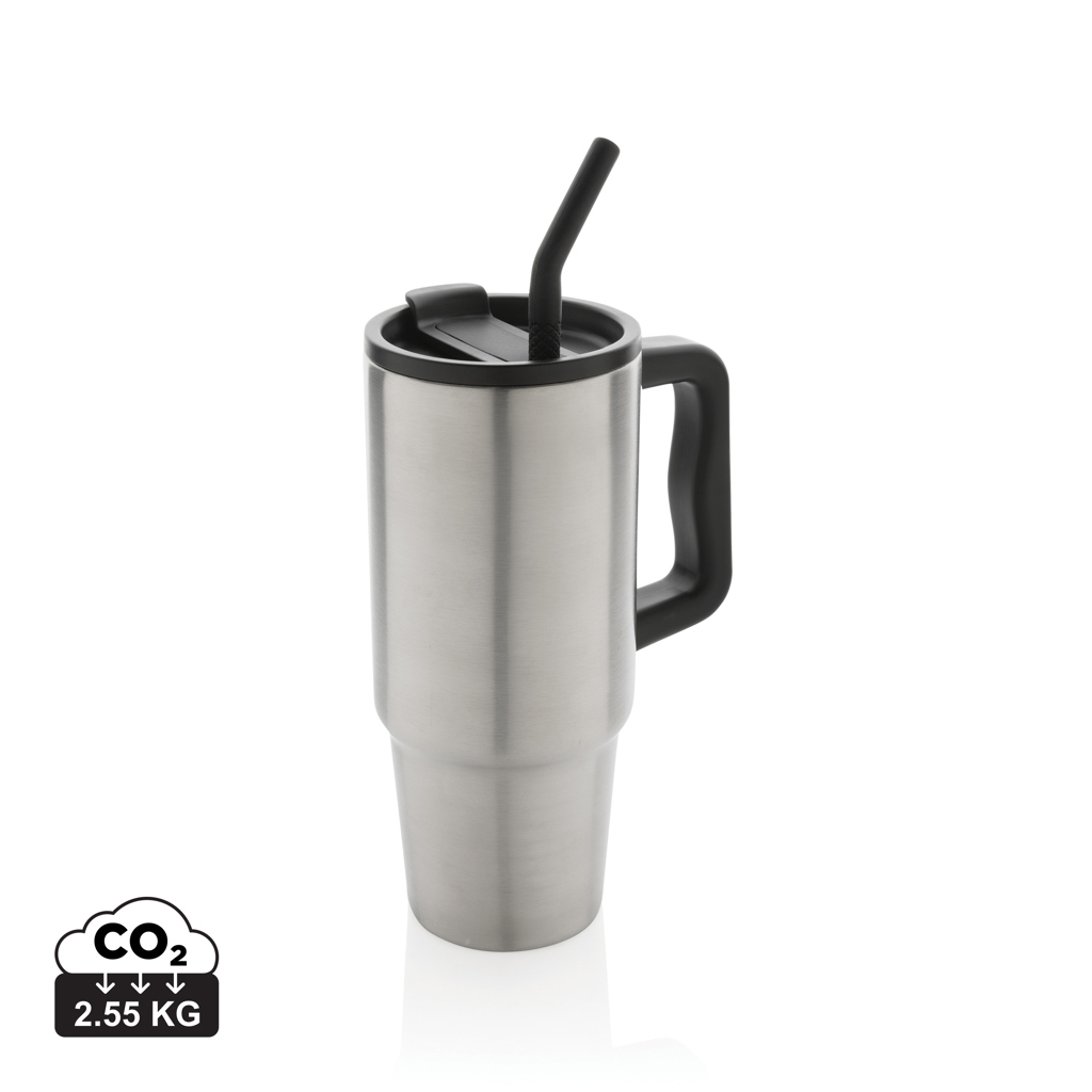 Mug promotionnel 900ml en inox recyclé Embrace Argent