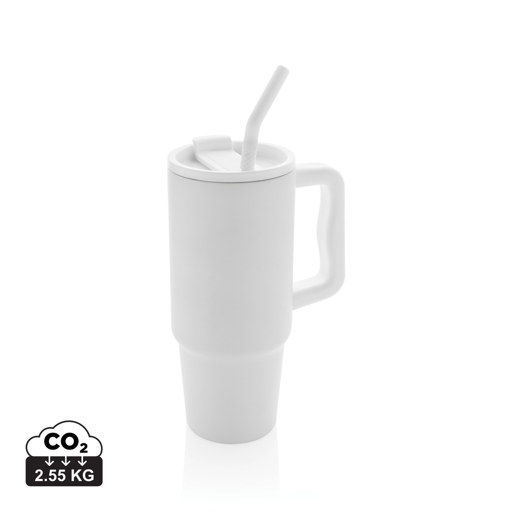 Mug promotionnel 900ml en inox recyclé Embrace Blanc