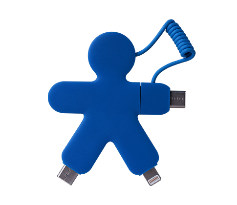Câble personnalisable Xoopar® Buddy Bleu