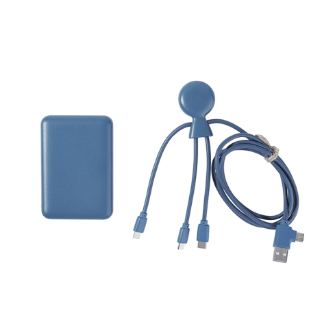 Pack powerbank 5000 mAh et câble publicitaire Xoopar® Mr Bio Long