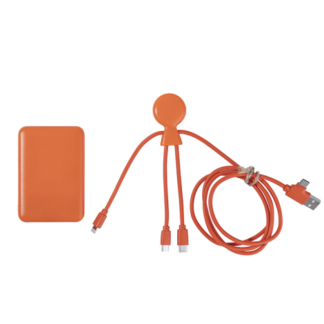 Pack powerbank 5000 mAh et câble publicitaire Xoopar® Mr Bio Long