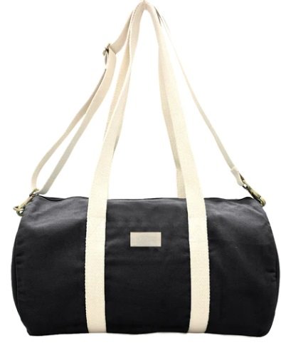Sac polochon personnalisable grande anse - Sam Noir