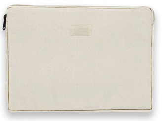 Housse personnalisable coton bio 13 pouces - Léo Ecru