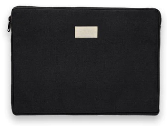 Housse personnalisable coton bio 13 pouces - Léo Noir