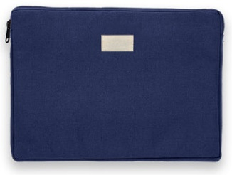Housse personnalisable coton bio 13 pouces - Léo Marine