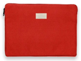 Housse personnalisable coton bio 13 pouces - Léo Rouge