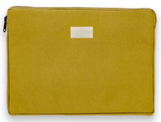 Housse personnalisable coton bio 13 pouces - Léo Ocre