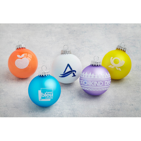 Boule de Noël promotionnelle - 8 cm