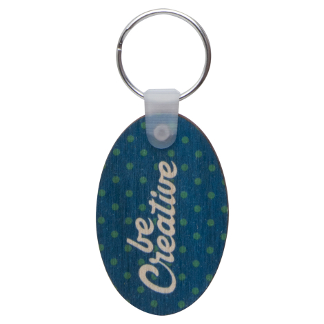 Porte clés ovale personnalisable WOODY B