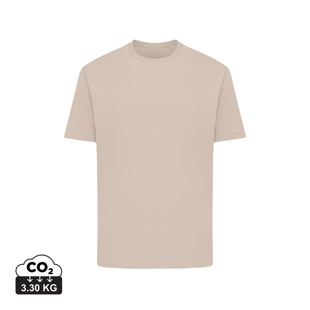 T-shirt publicitaire boxy coton recyclé unisexe 180g Iqoniq Teide desert