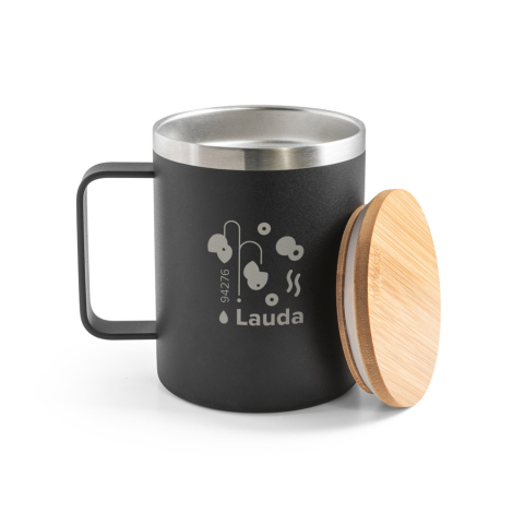 Mug 420 ml personnalisé couvercle bambou 420 ml LAUDA