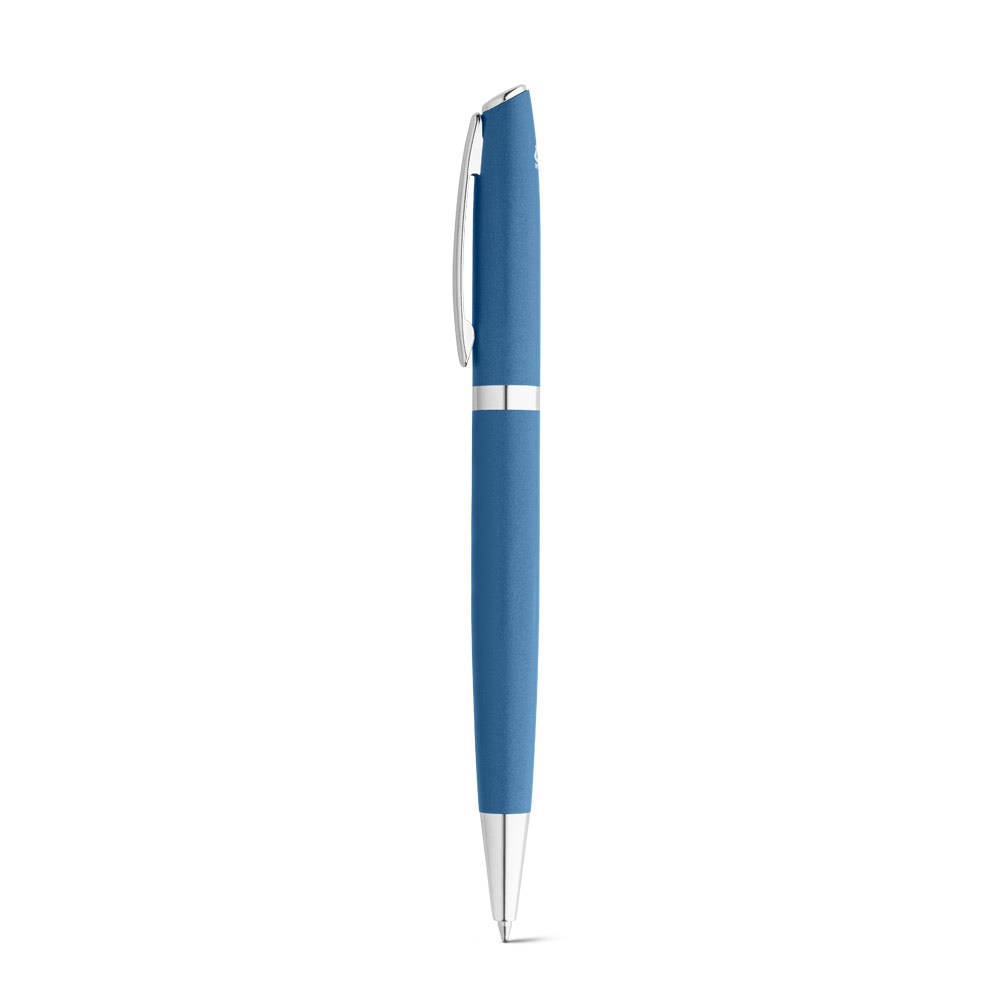 Set publicitaire stylos bille et roller alu recyclé RE-LANDO-SET Bleu