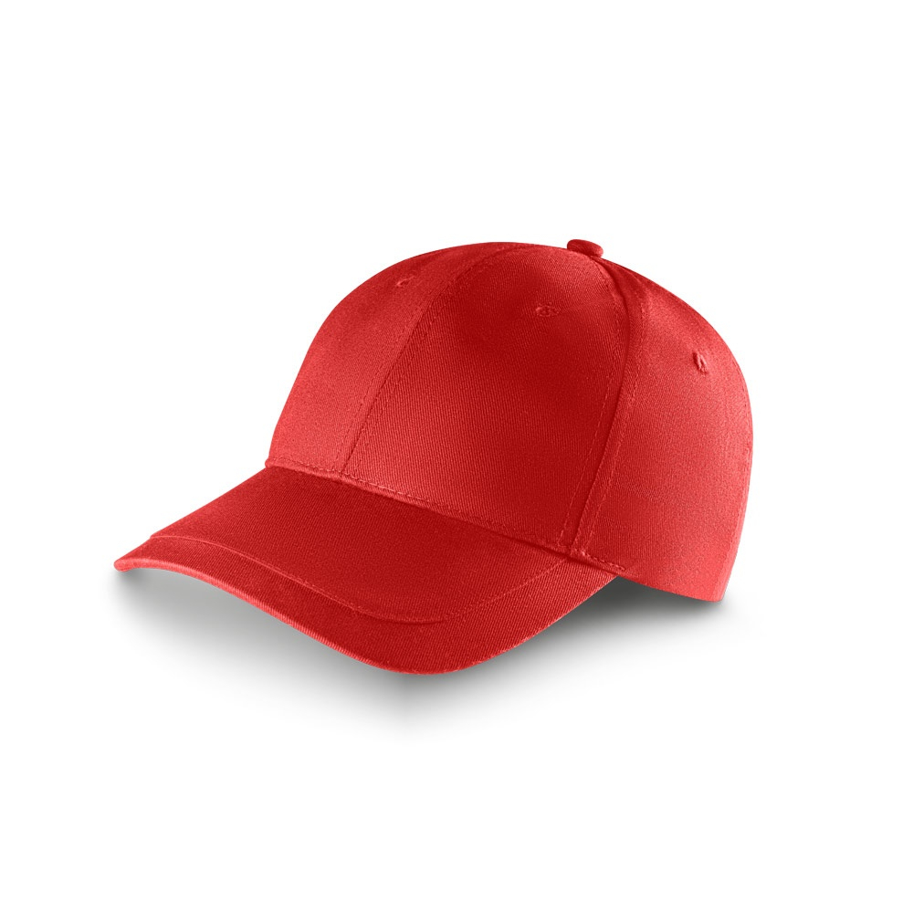 Casquette personnalisable 6 pans coton brossé Ryan Rouge