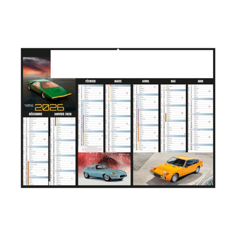 Calendrier bancaire 2026 publicitaire - BOLIDE