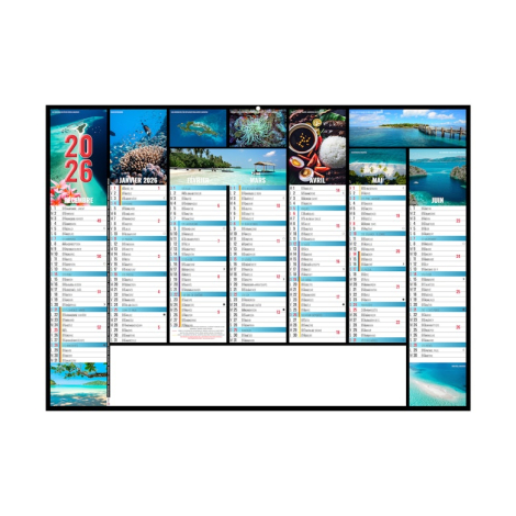 Calendrier de banque personnalisable 2026 - JEANNE