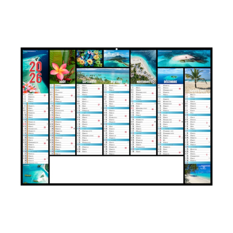 Calendrier de banque personnalisable 2026 - JEANNE