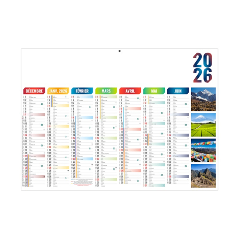 Calendrier bancaire 2026 publicitaire - ALEXANDRE